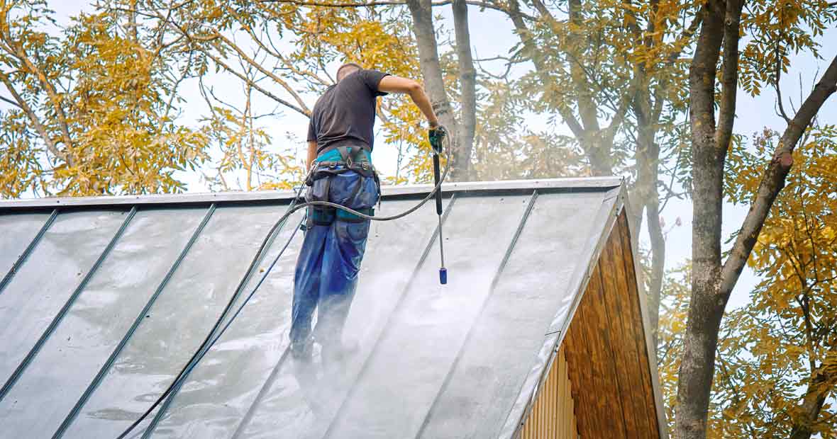 retrait de la mousse de votre toiture